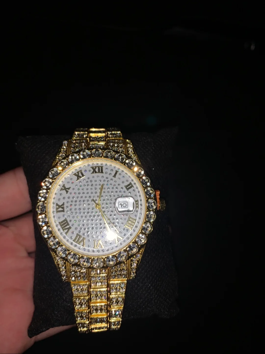 Men's Iced Out Gold Watch thumbnail