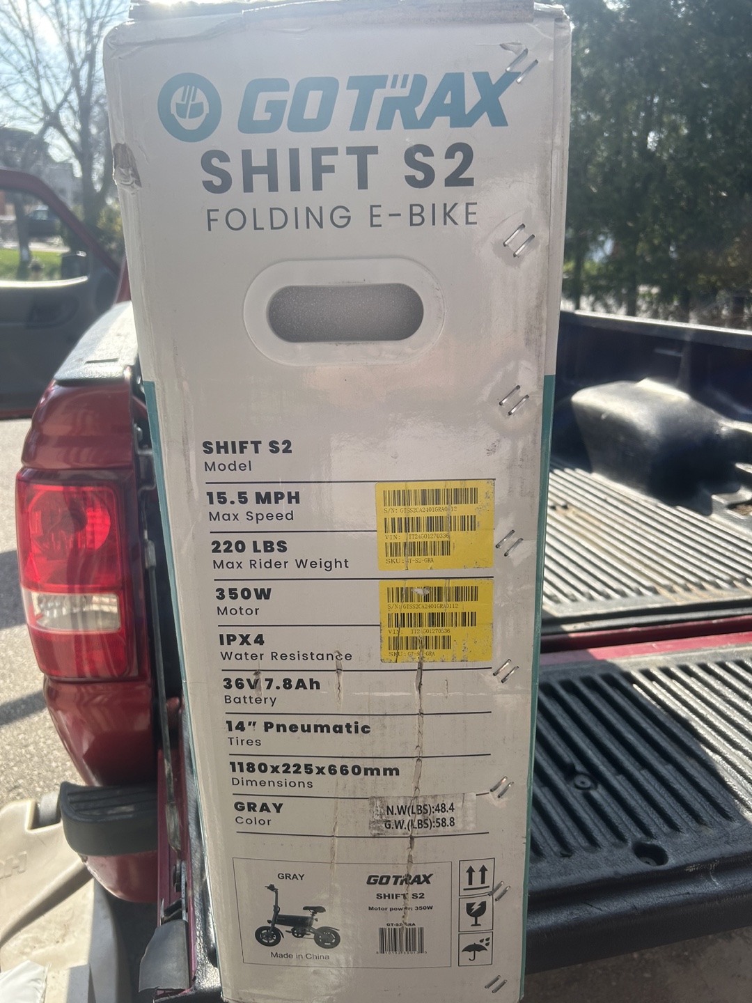GOTRAX SHIFT S2 Folding E-bike - Brand New in Box - photo 2