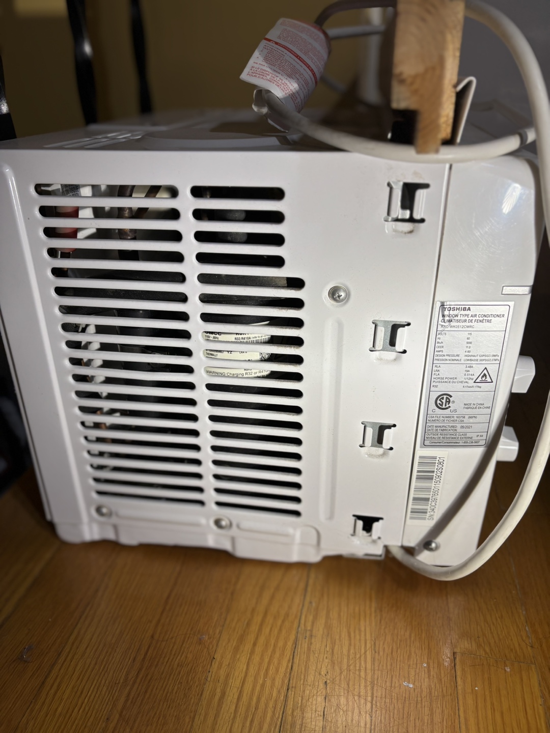 Pair of Used Window Air Conditioners - Toshiba & Vissani - photo 2
