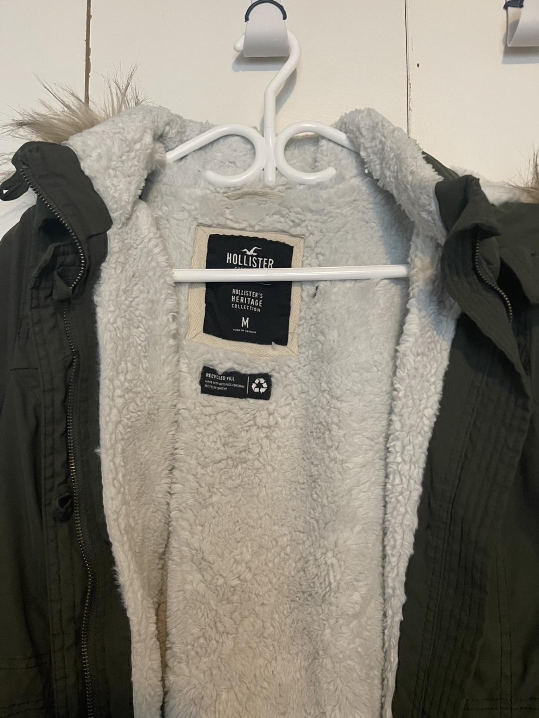 Hollister Co. Olive Green Parka Jacket Size M - photo 2