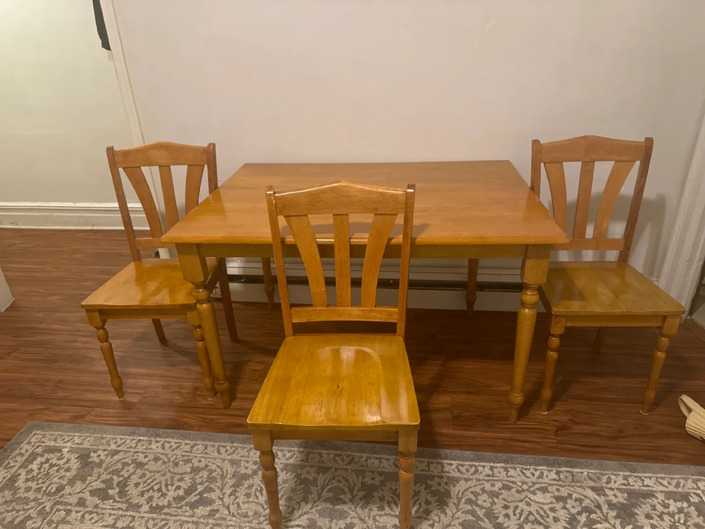 Square Wood Dining Table without chairs image indicator(2)