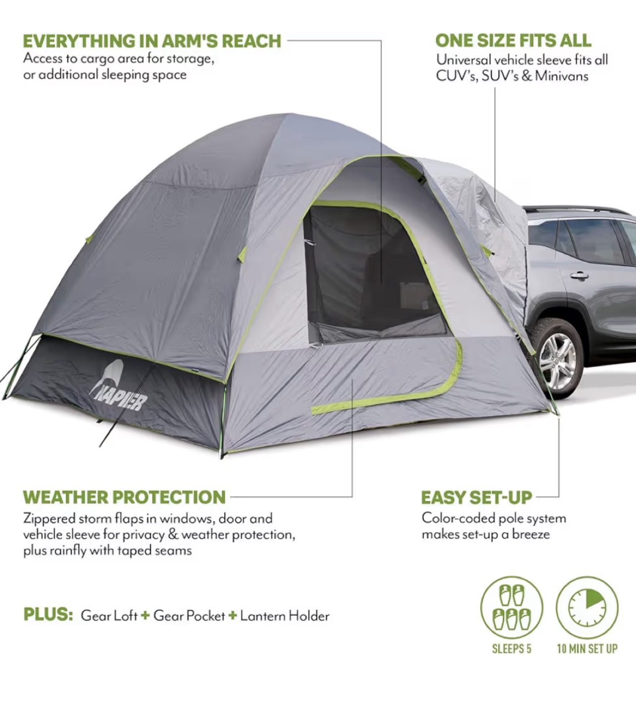 Napier Backroadz SUV Tent - Sleeps 5