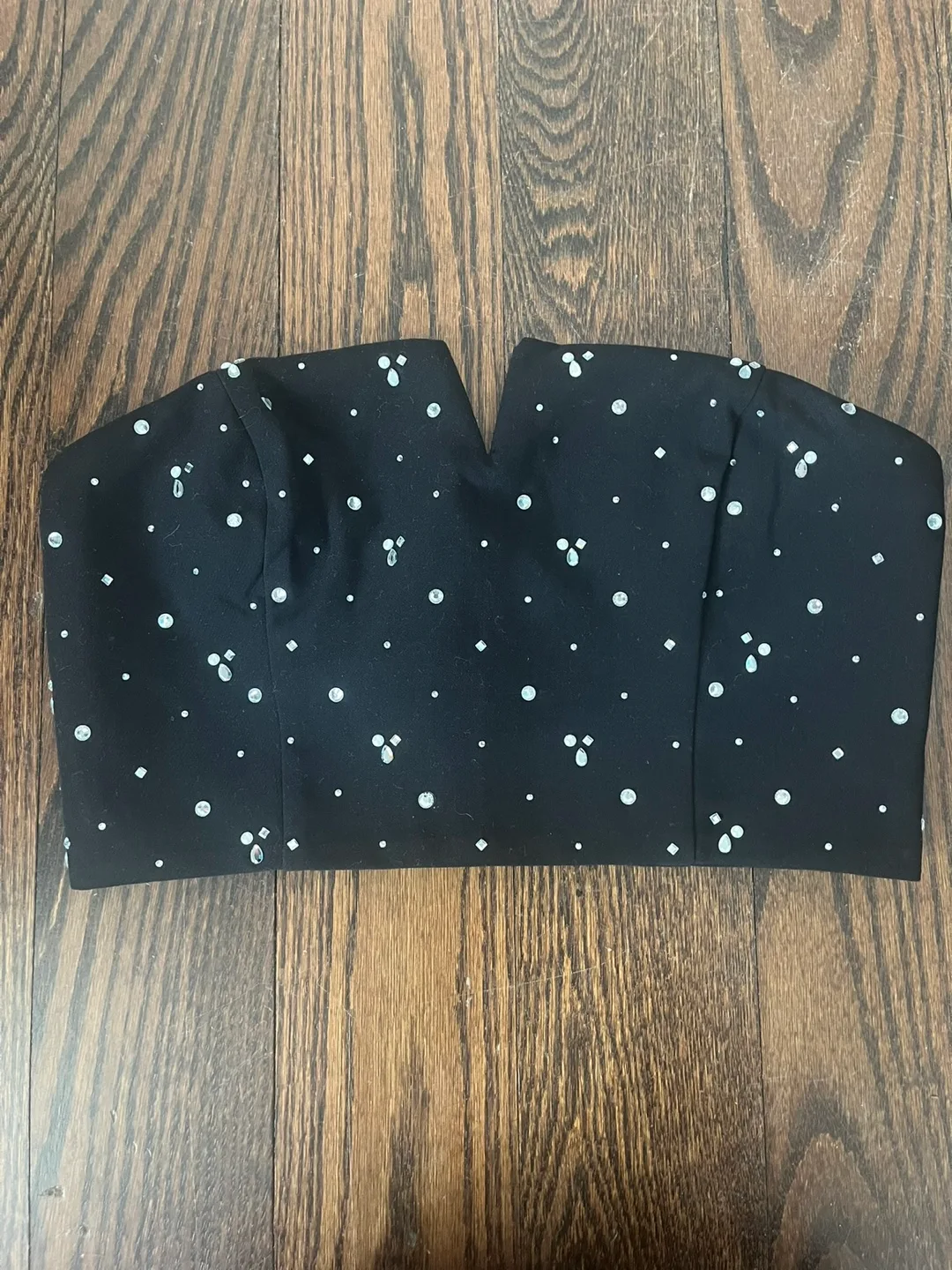 Dynamite Black Rhinestone Tube Top thumbnail