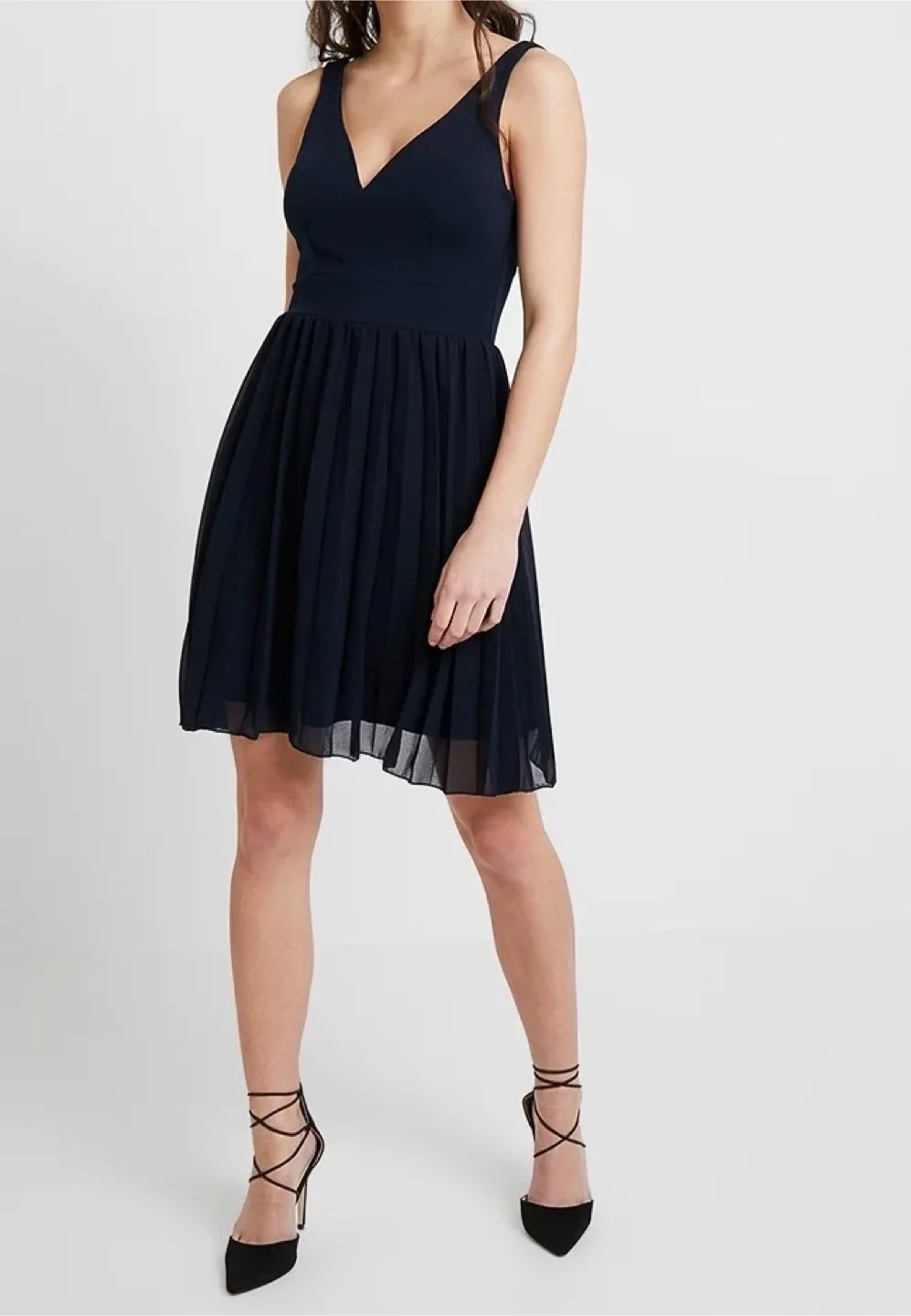 Wal G Navy Blue Sleeveless Evening Cocktail Dress size 10 image indicator(8)