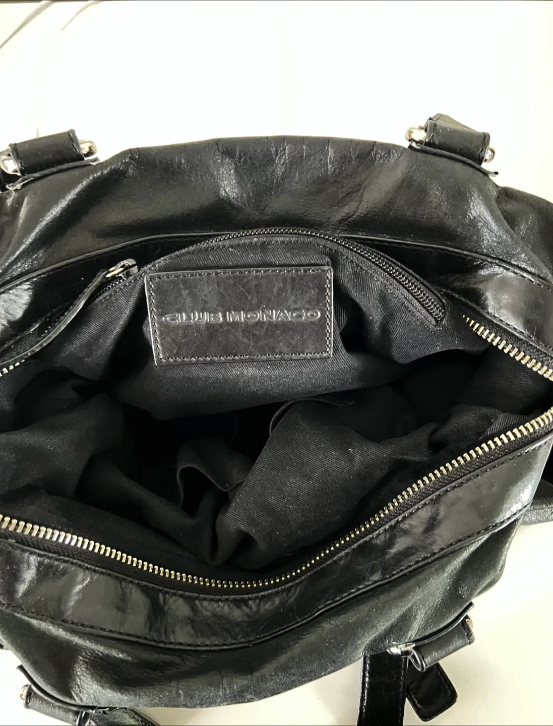 👛 Black Leather Tote Bag image indicator(2)