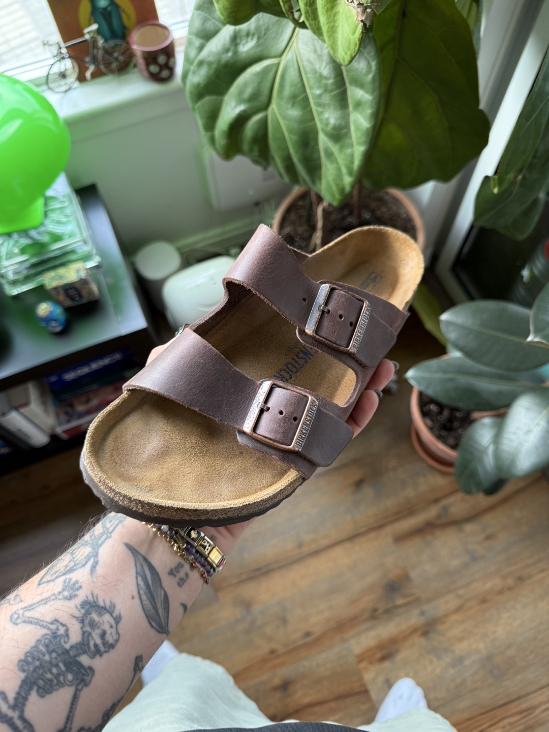 Brown Leather Birkenstock Arizona Sandals - Size 42 - photo 5