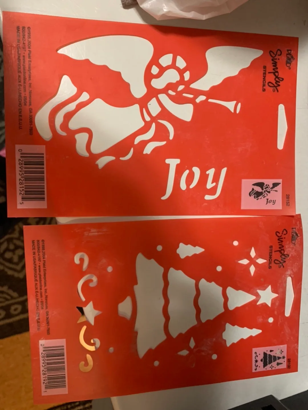 Two vintage Simply Stencils Christmas Stencils thumbnail