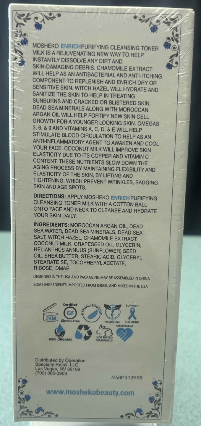 Moshkeko Mineral Beauty Enrich Purifying Cleansing Toner Milk - photo 2