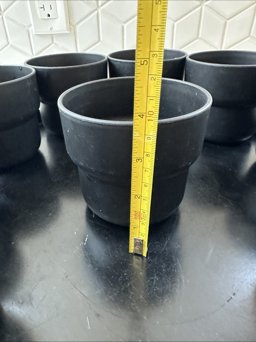 10 IKEA Förenlig Black Plastic Pots - photo 4