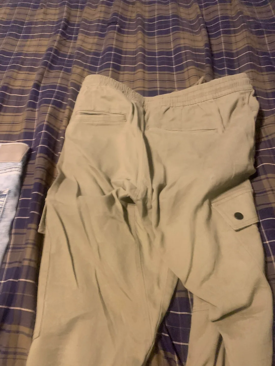 Men's Light Olive Green Cargo Joggers large image indicator(2)