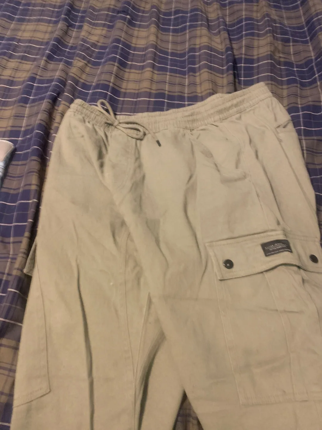 Men's Light Olive Green Cargo Joggers large thumbnail