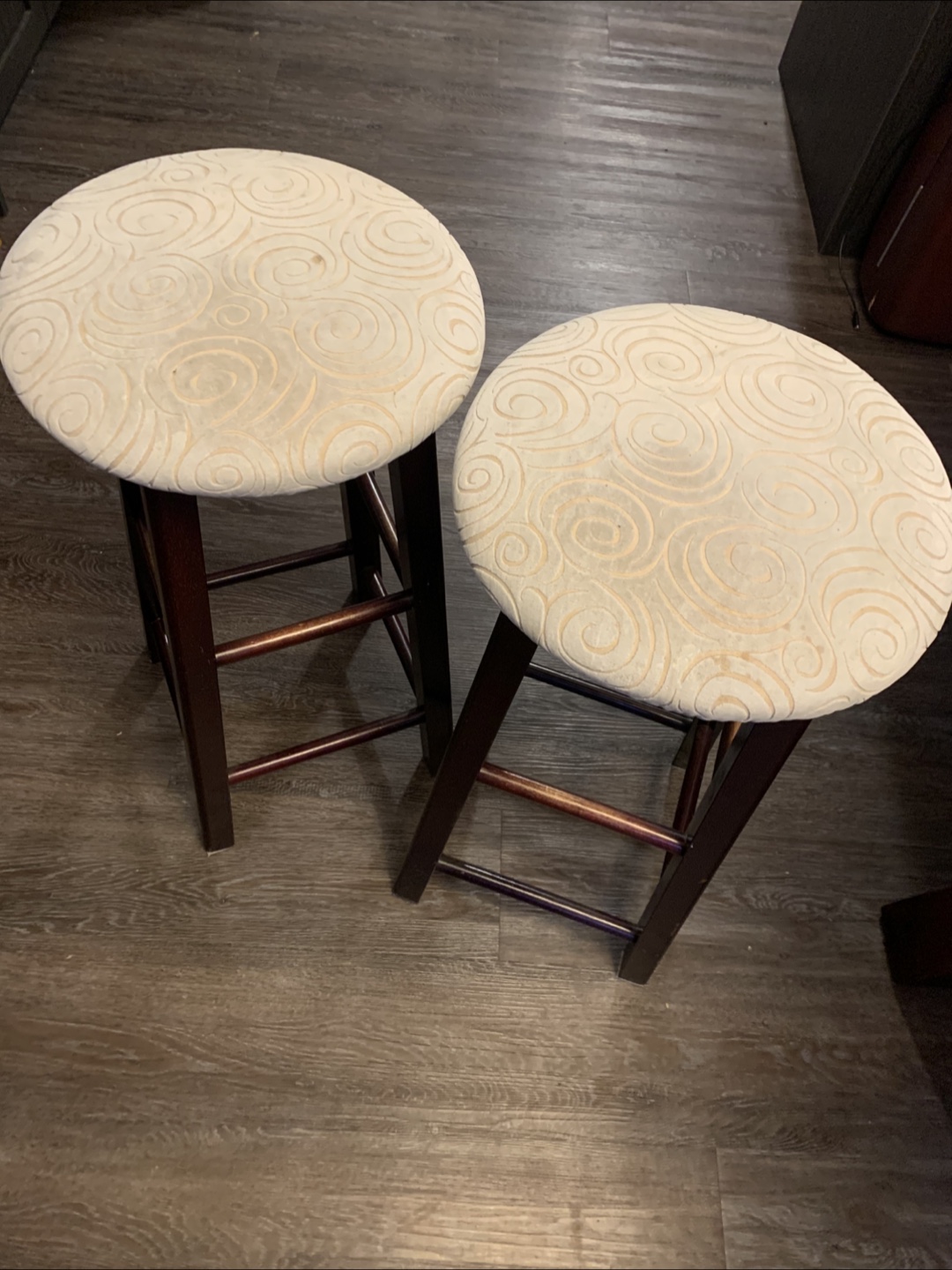 Pair of Upholstered Bar Stools