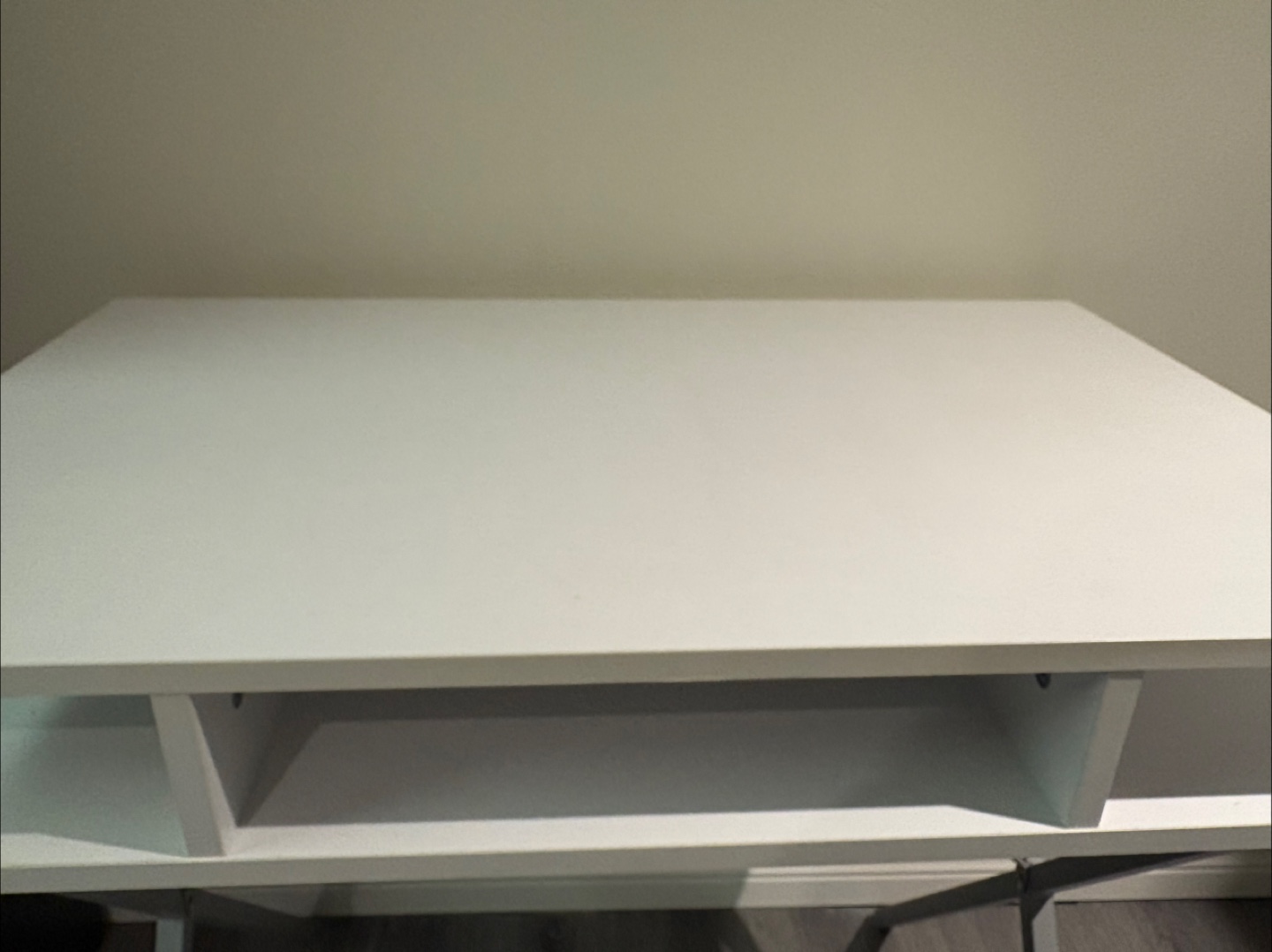 White Computer Desk with Metal Legs (Work/Study Table) - photo 3