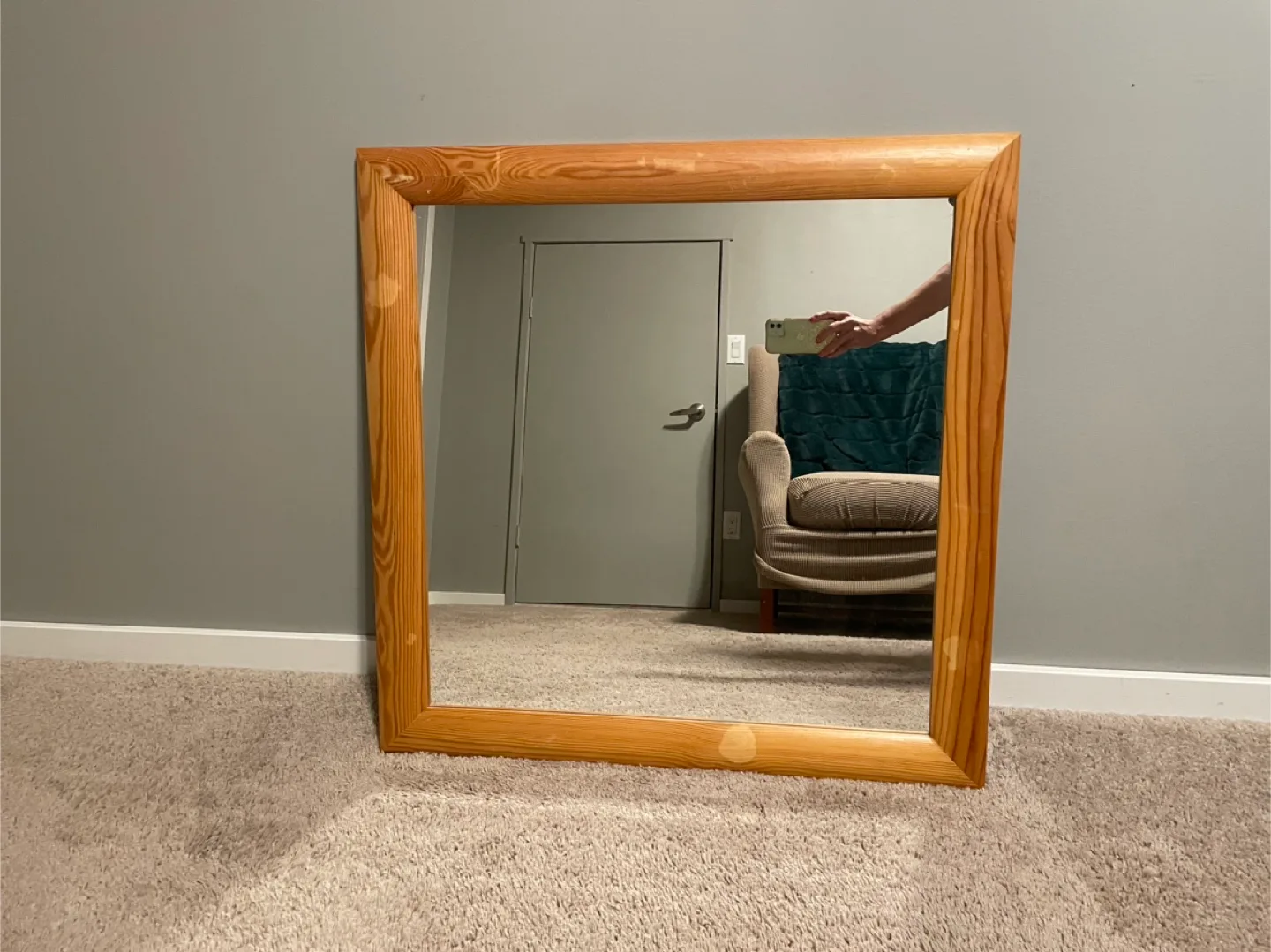 Wooden Framed Mirror thumbnail