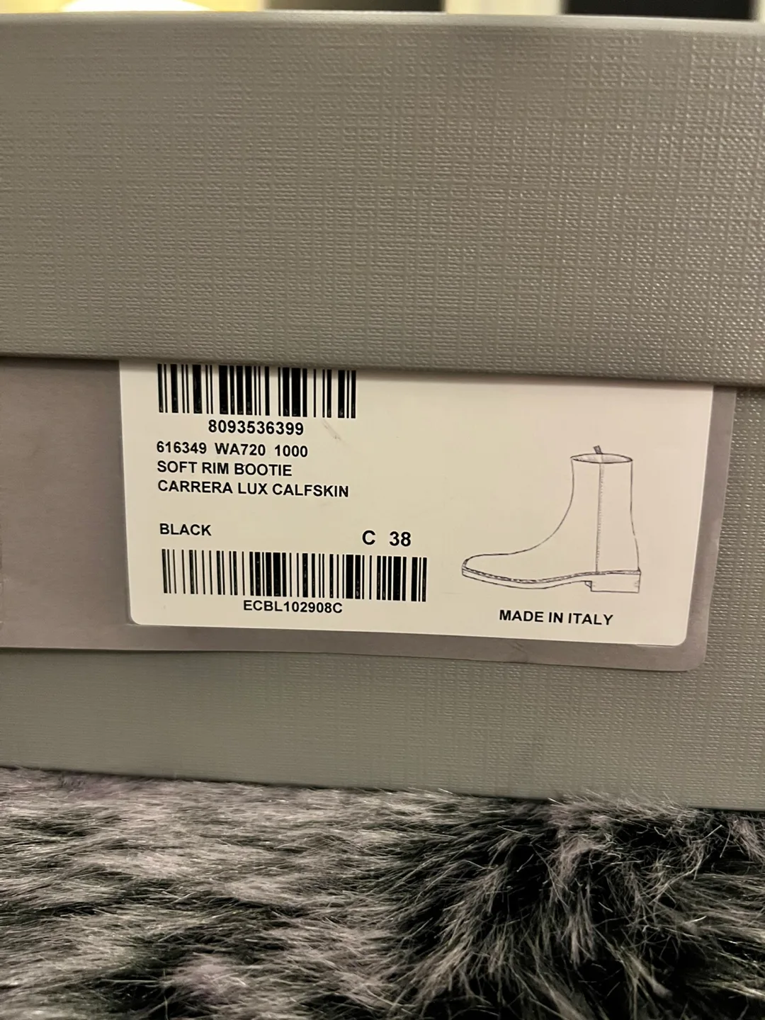 Balenciaga Black Leather Soft Rim Bootie. Size 38 image indicator(9)