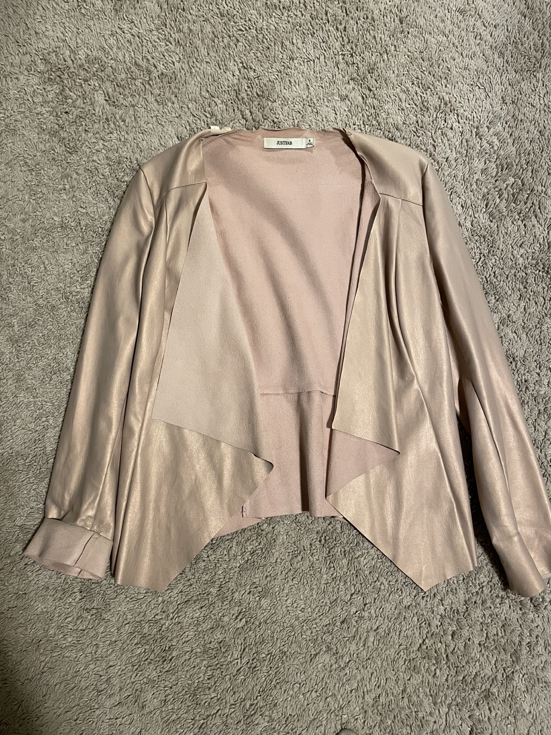 Gorgeous Blush Pink Open Front Blazer