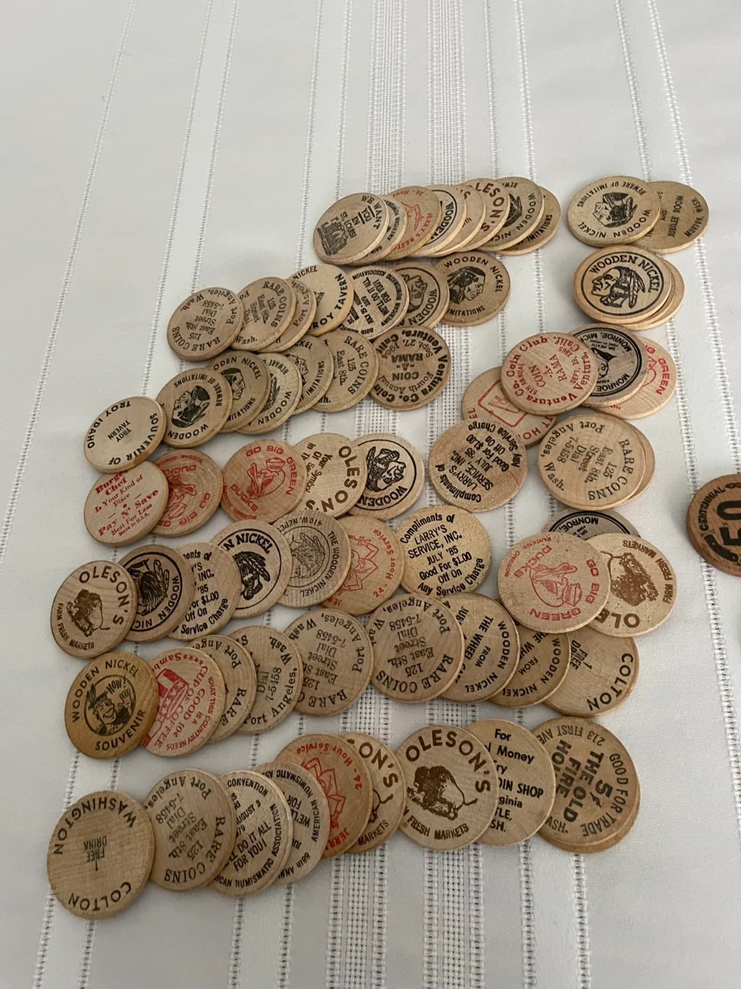 Collection of Vintage Wooden Nickels image indicator(4)
