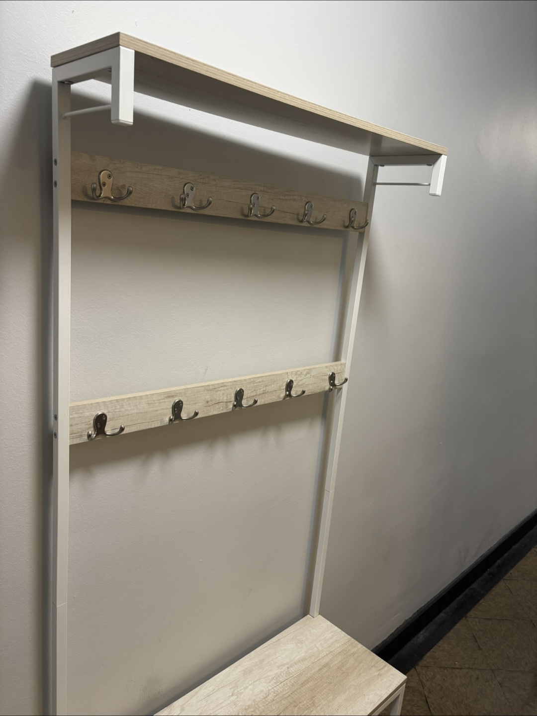 Hall Tree with Bench and Shoe Storage - photo 2