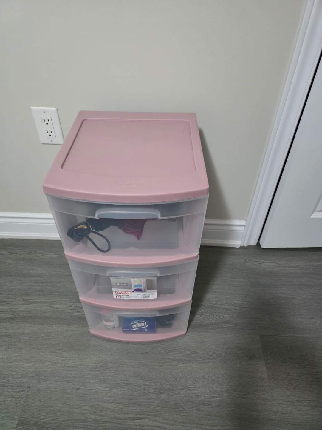 Sterilite 3-Drawer Storage Unit - Pink