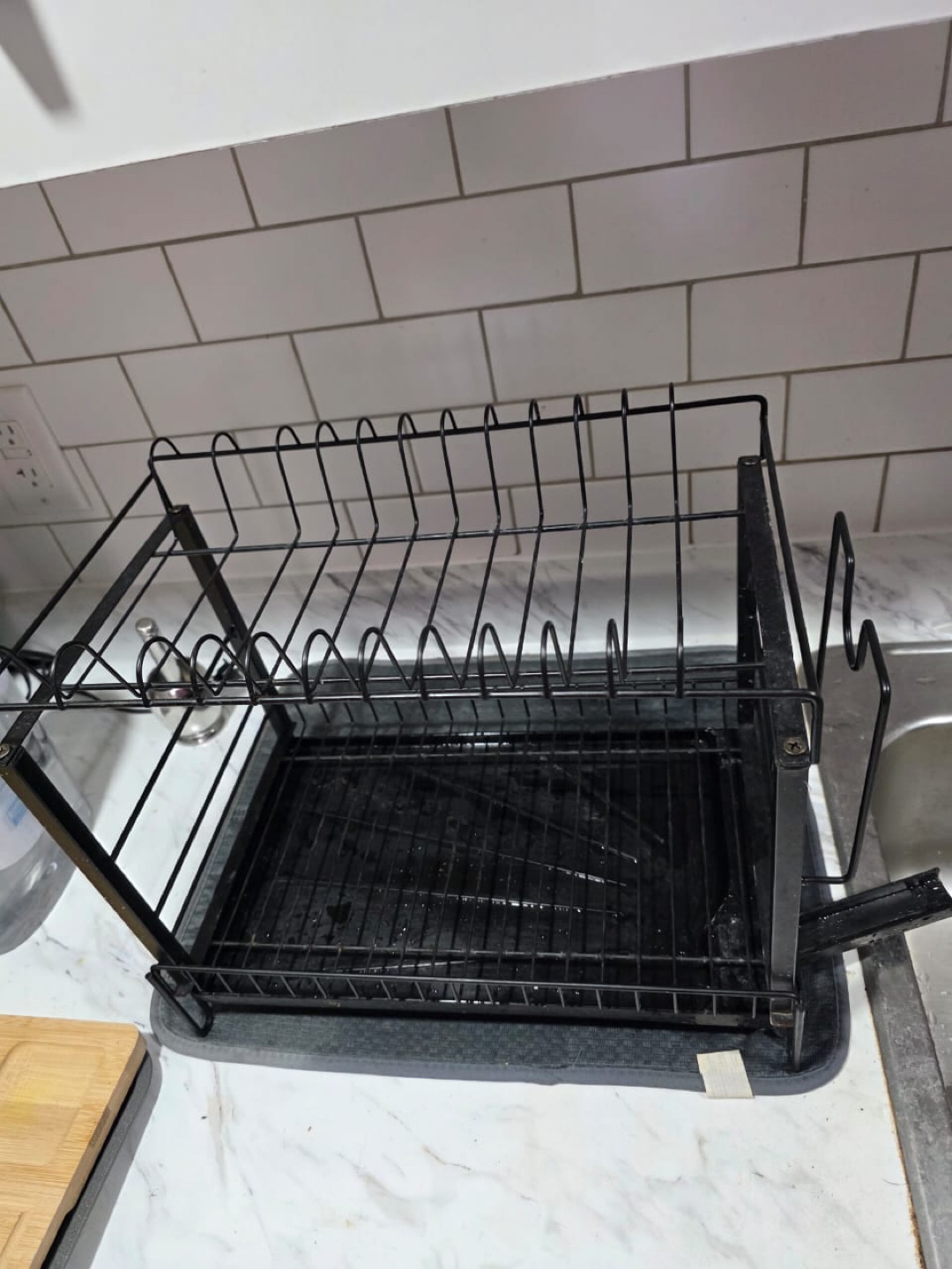 Two-Tier Black Dish Drying Rack - photo 3