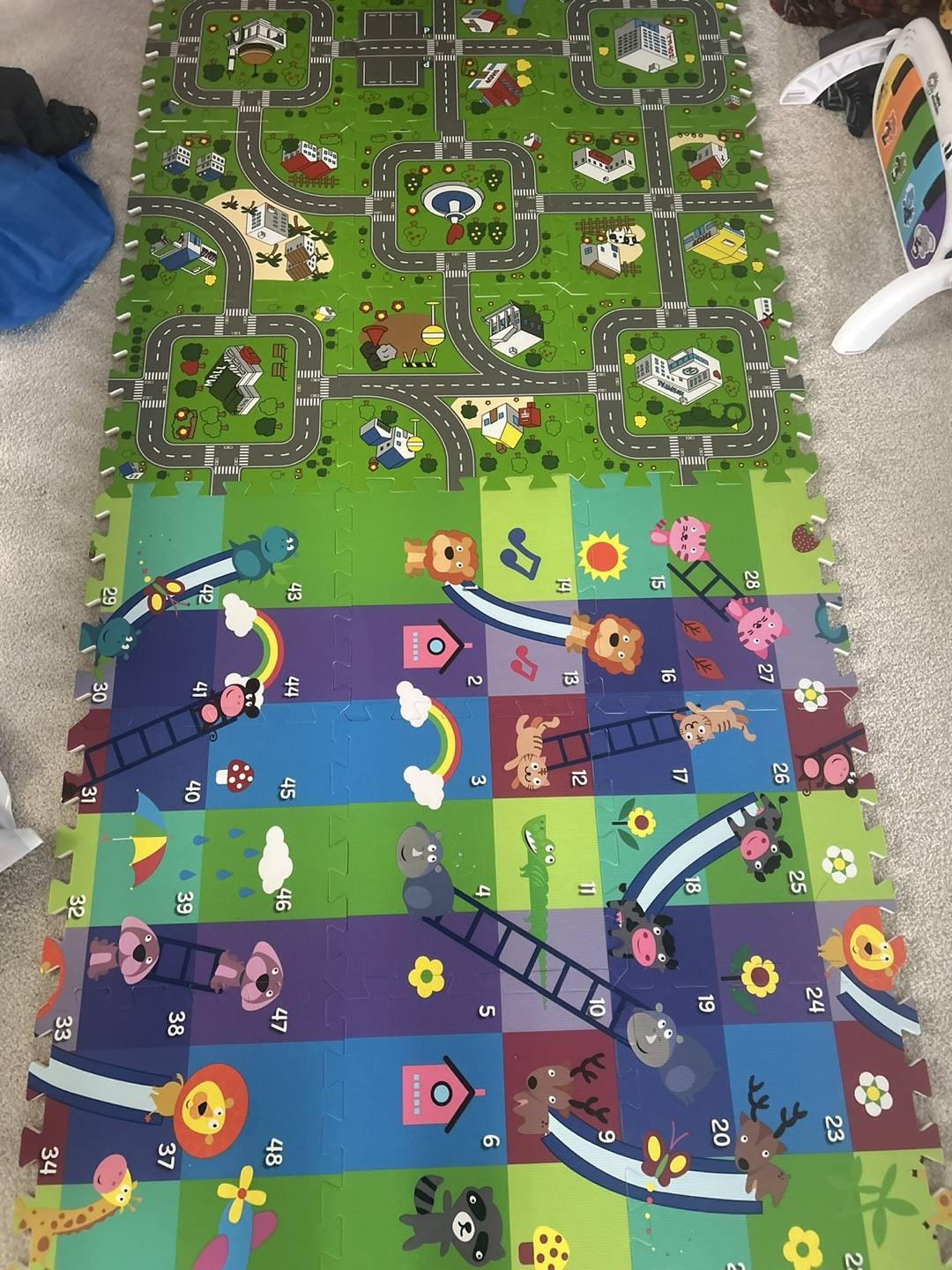 Kids Play Mat, Double Sided, Foam Puzzle Tiles - photo 2