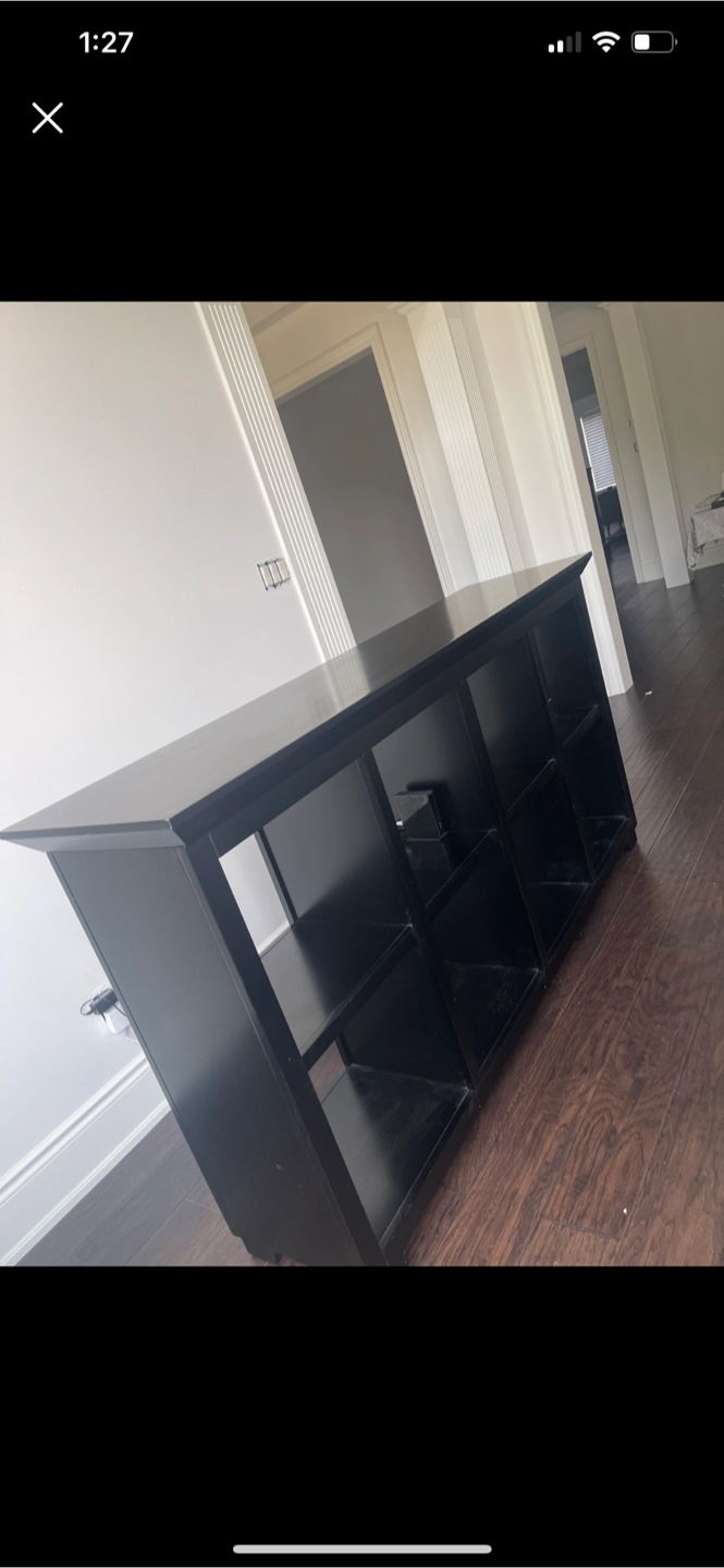 Black Room Divider with Shelves - photo 2