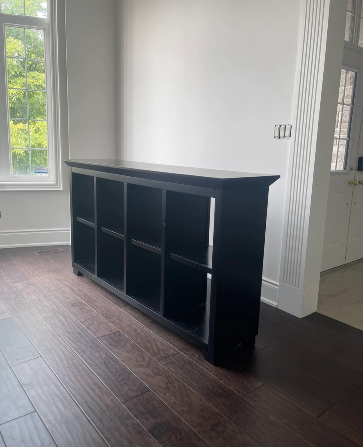 Black Room Divider with Shelves