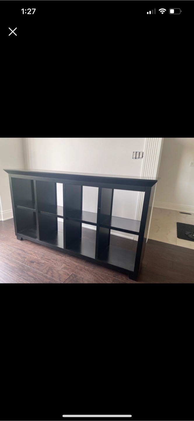 Black Room Divider with Shelves - photo 3