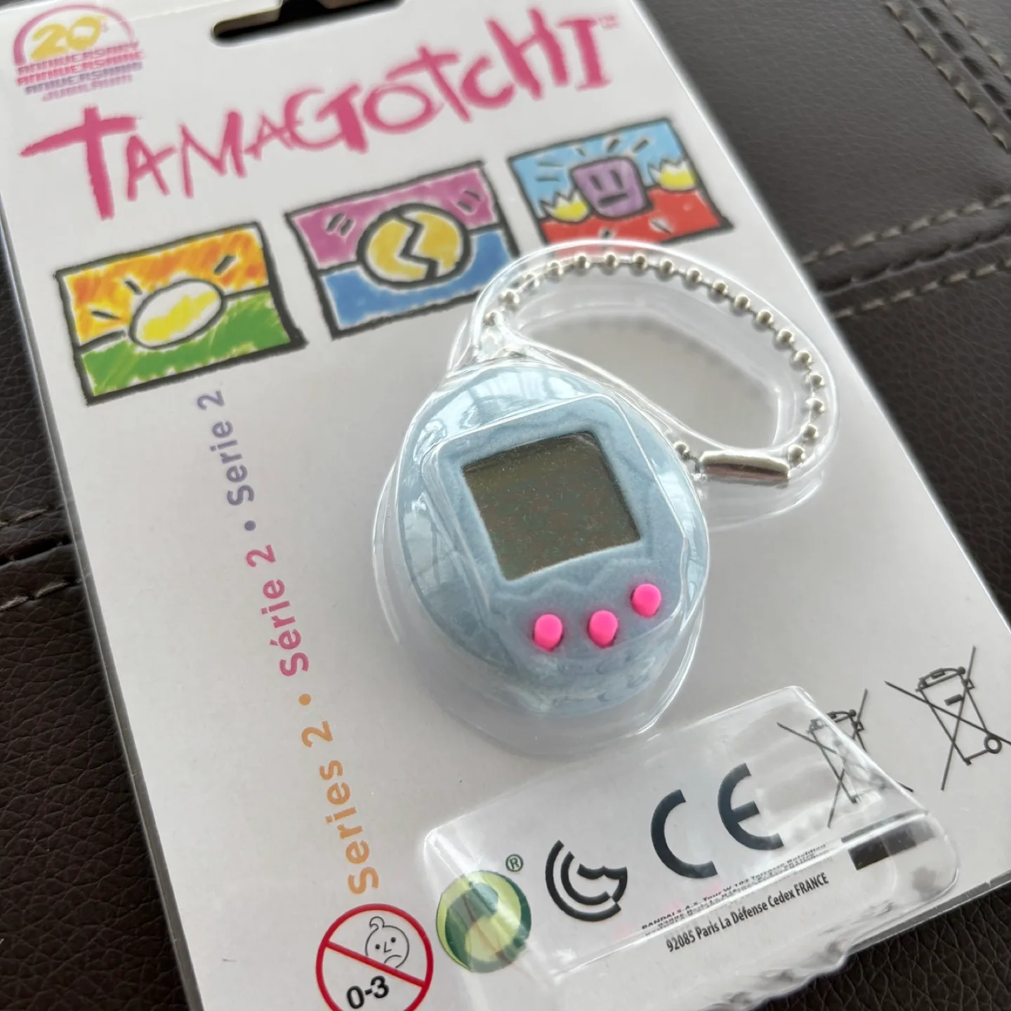 RARE Mini Tamagotchi 20th Anniversary - Flocked Light Blue thumbnail