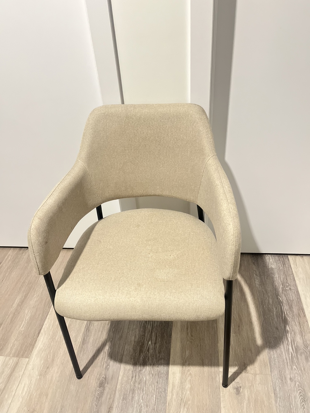 2 Beige Armchairs with Black Legs - photo 3