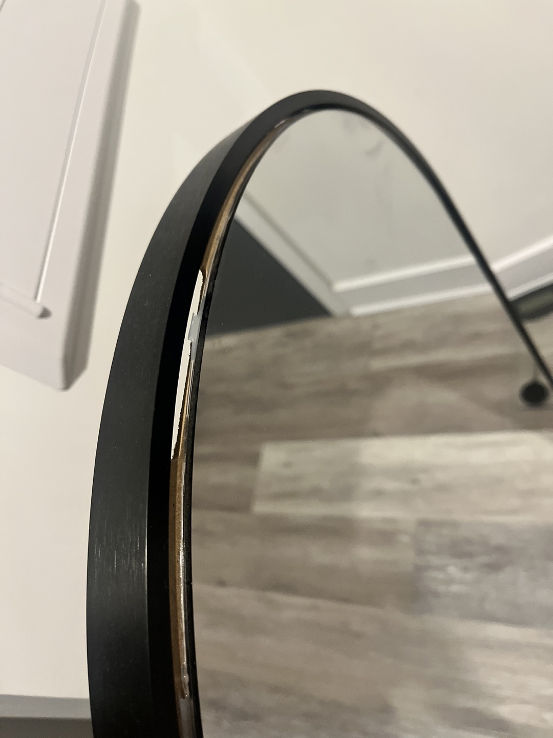 Arch Floor Mirror with Black Frame - photo 2