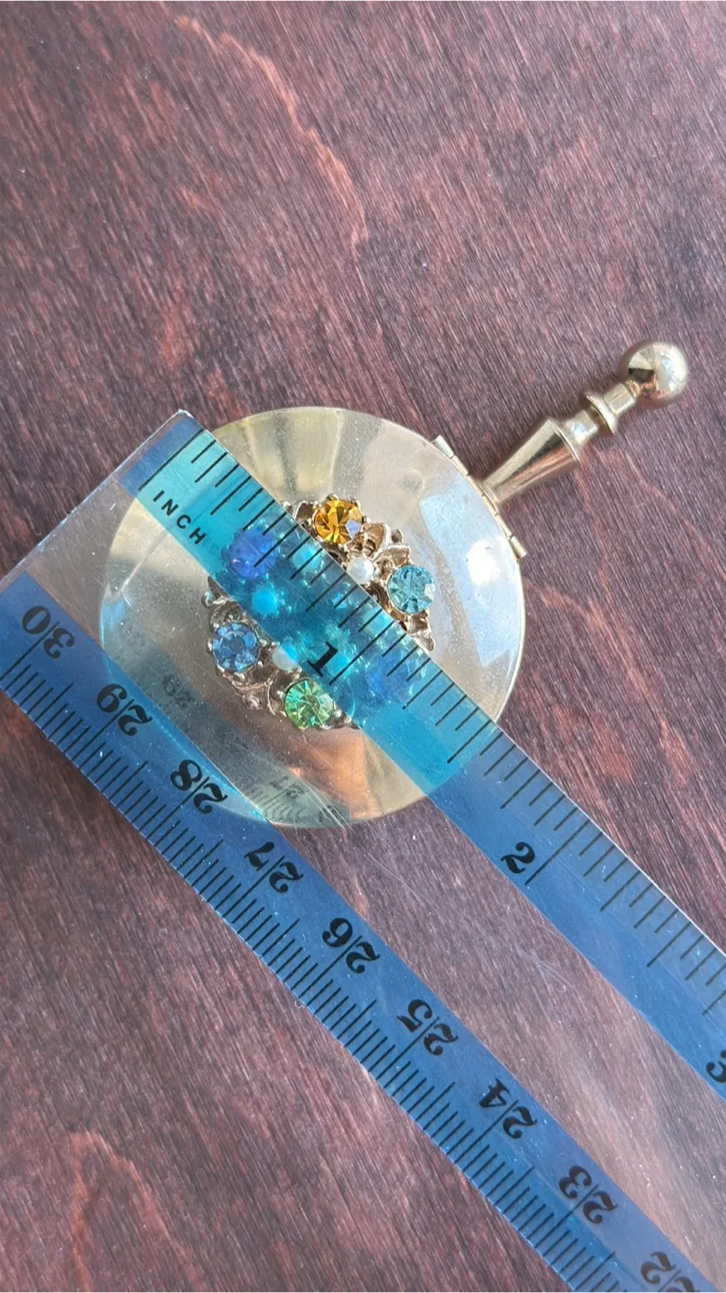 Vintage Gold-Tone Ashtray with Rhinestone image indicator(4)