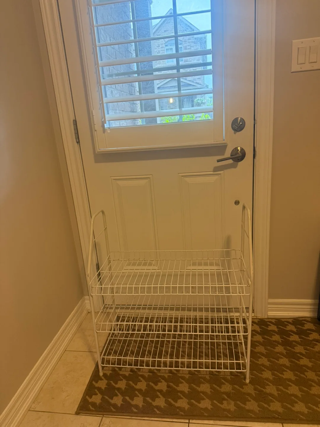 White Metal 3-Tier Shoe Rack thumbnail