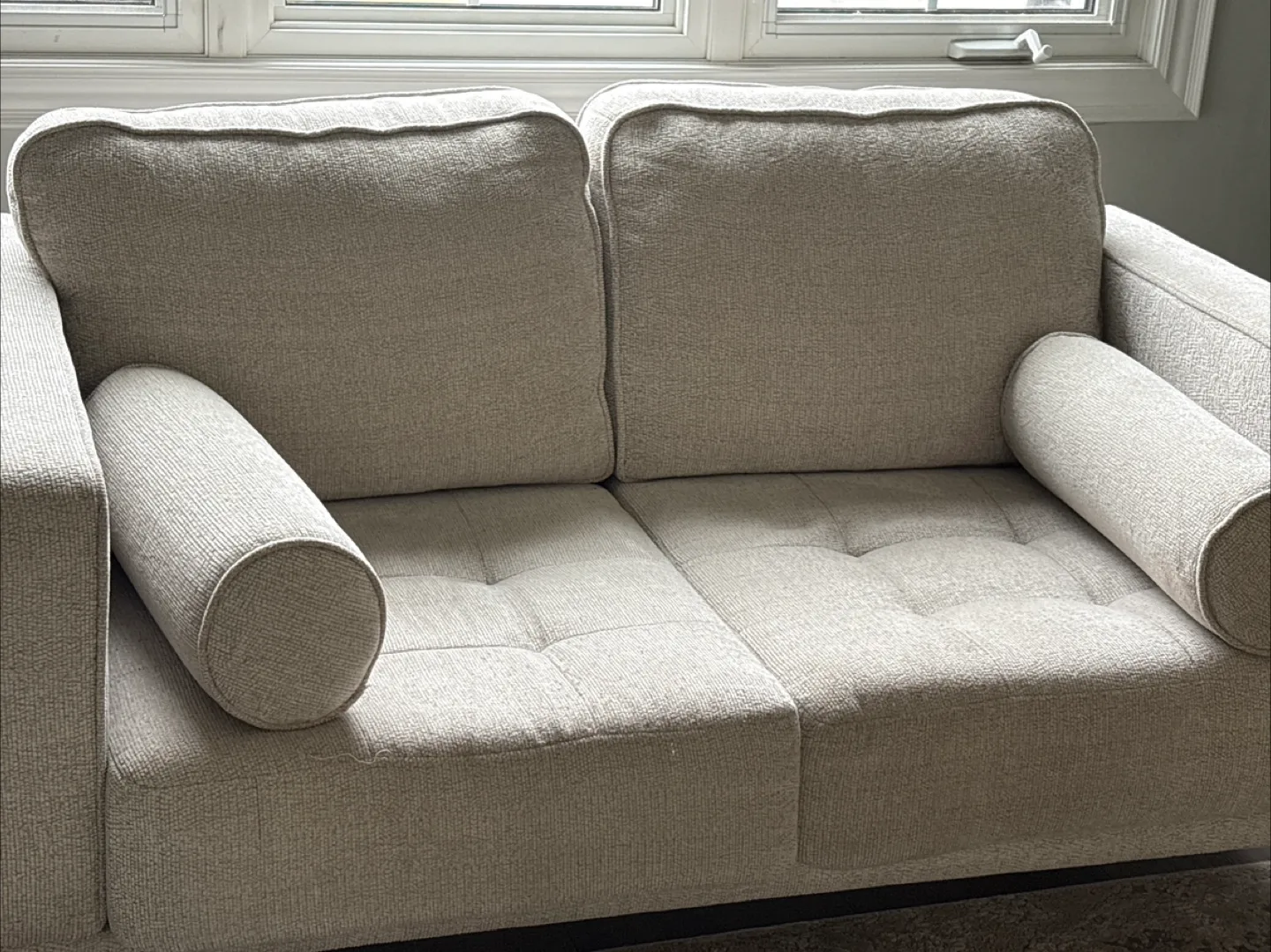 Modern Love Seat & Sofa Set - Beige Fabric image indicator(4)