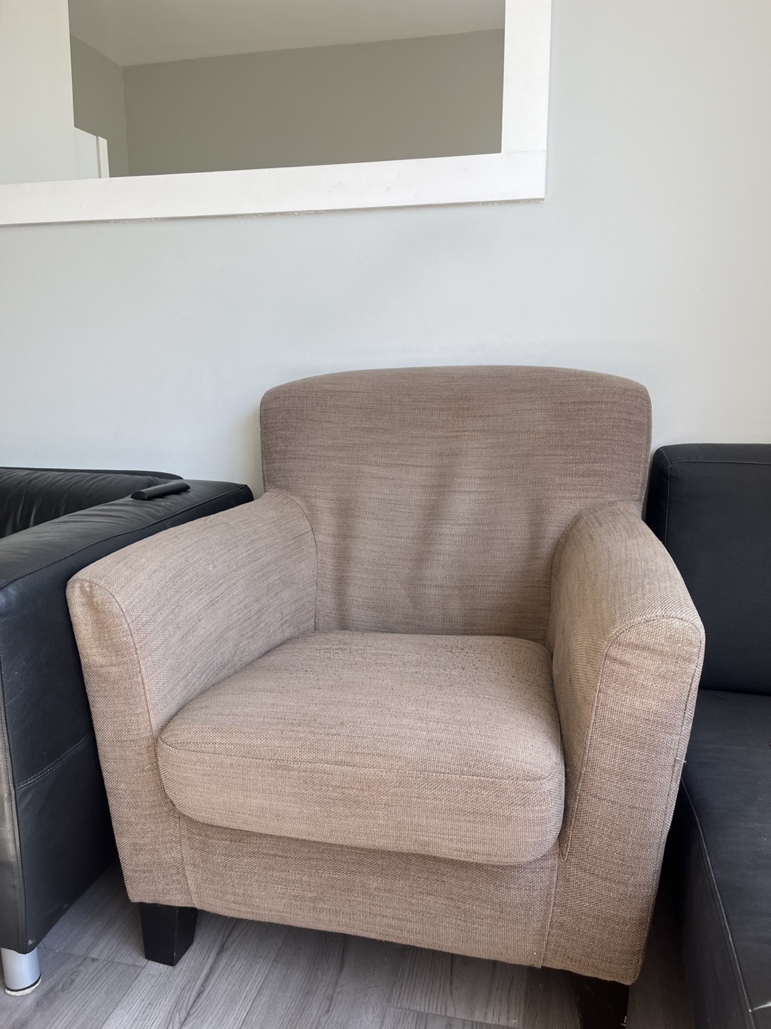 Armchair - Beige Fabric - photo 2