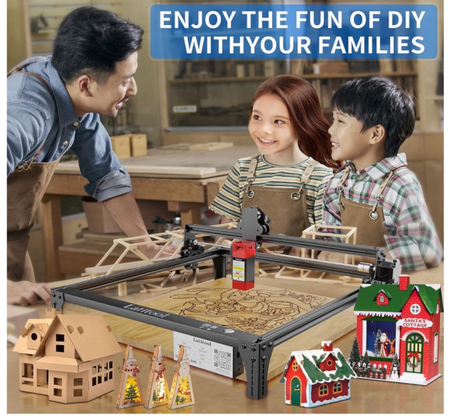 (New Open Box) Latitool F60 Laser Engraving Machine, 60 W DIY - photo 2