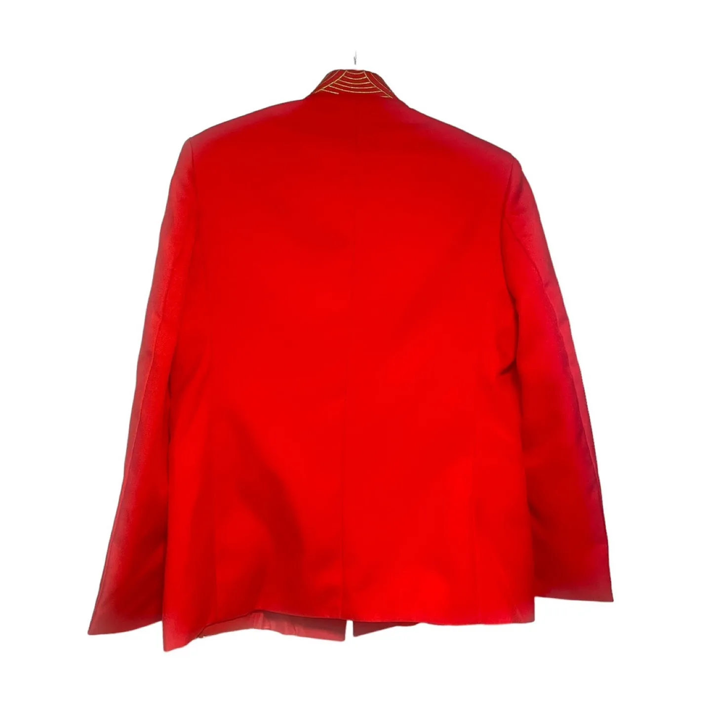 NWT Red Chinese Wedding Suit Changshan with Gold Embroidery image indicator(3)