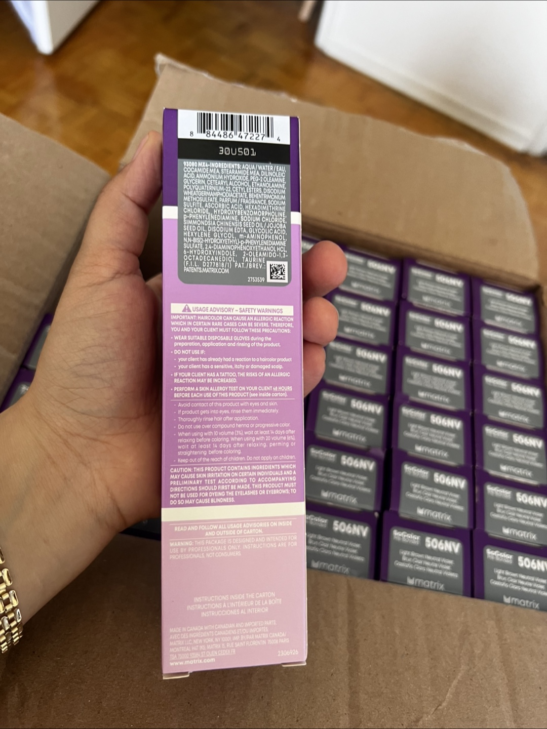 Bulk Matrix SoColor Pre-Bonded Permanent Hair Colour 506NV - photo 2
