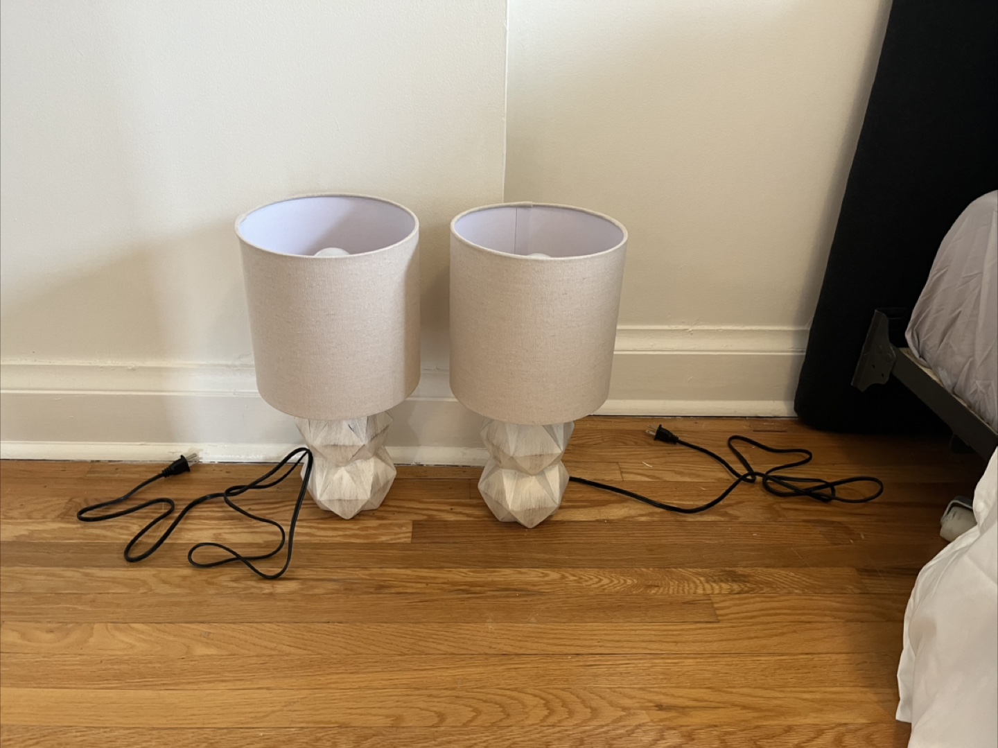 Pair of Modern Geometric Table Lamps