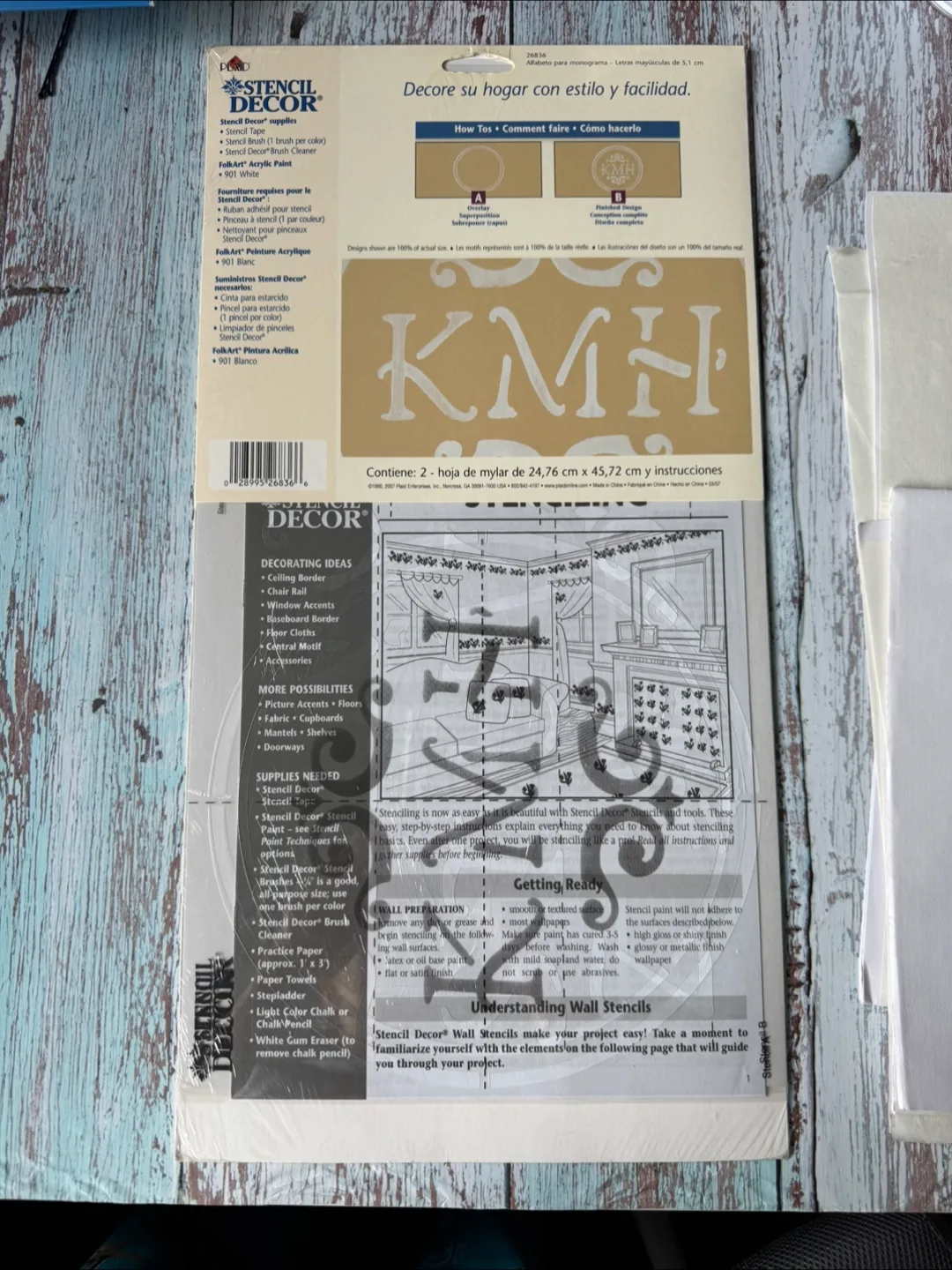 Decor Monogram Stencil Set & Quote Decals image indicator(4)