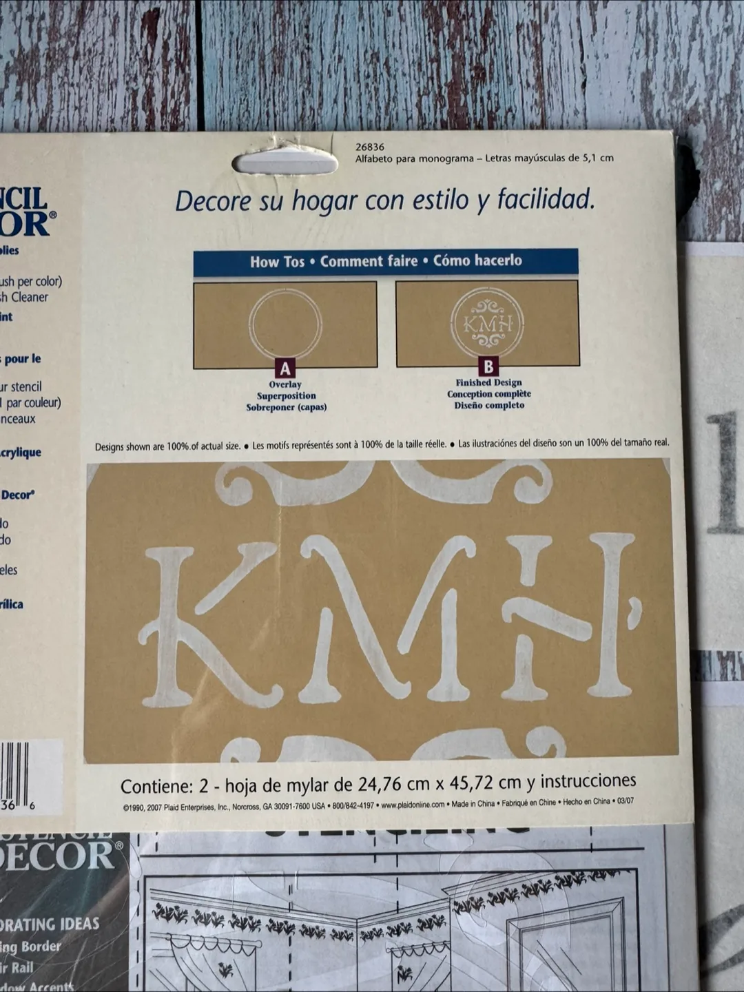Decor Monogram Stencil Set & Quote Decals image indicator(5)