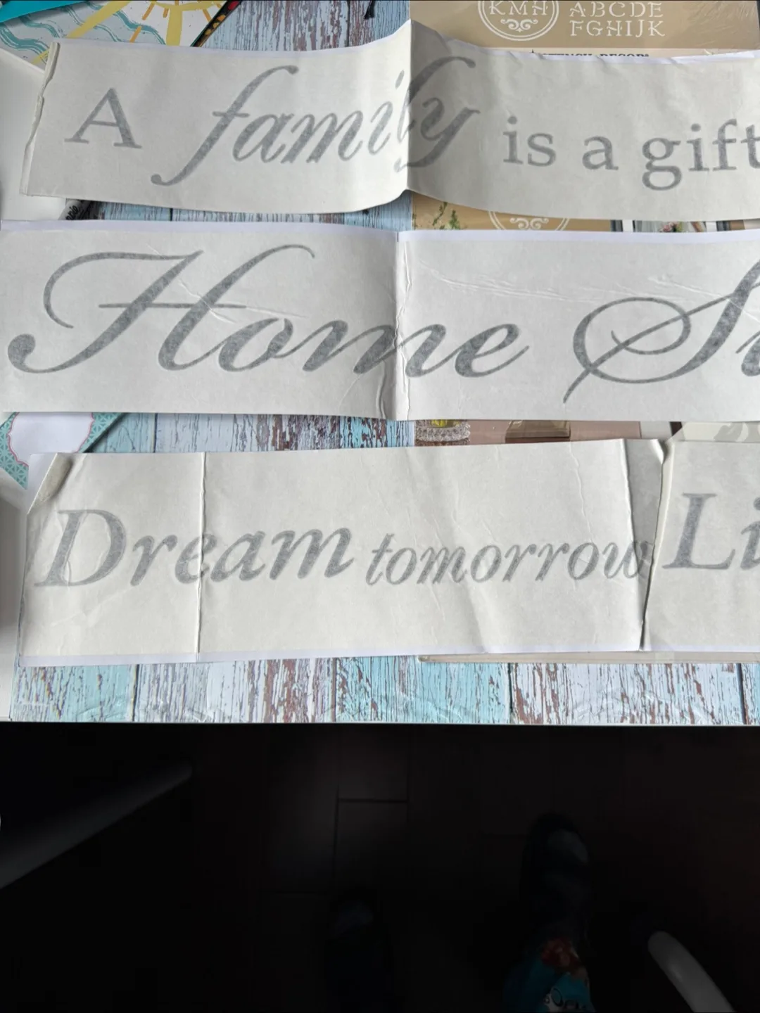 Decor Monogram Stencil Set & Quote Decals image indicator(8)