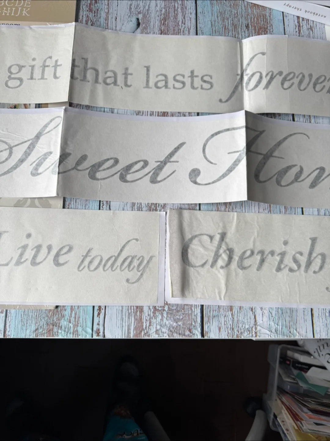 Decor Monogram Stencil Set & Quote Decals image indicator(9)