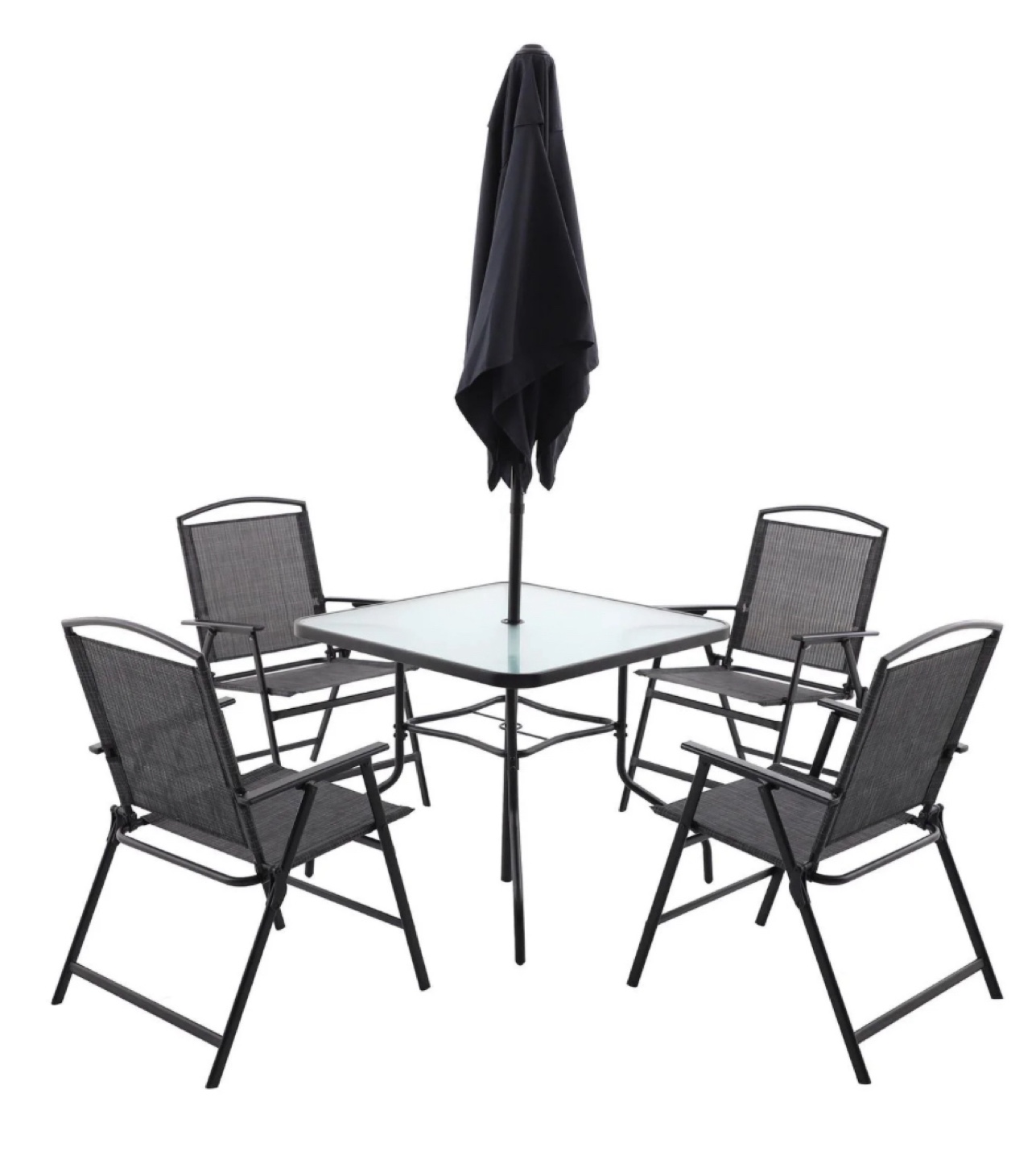 5-Piece Outdoor Patio Set we table and Folding Chairs - photo 3