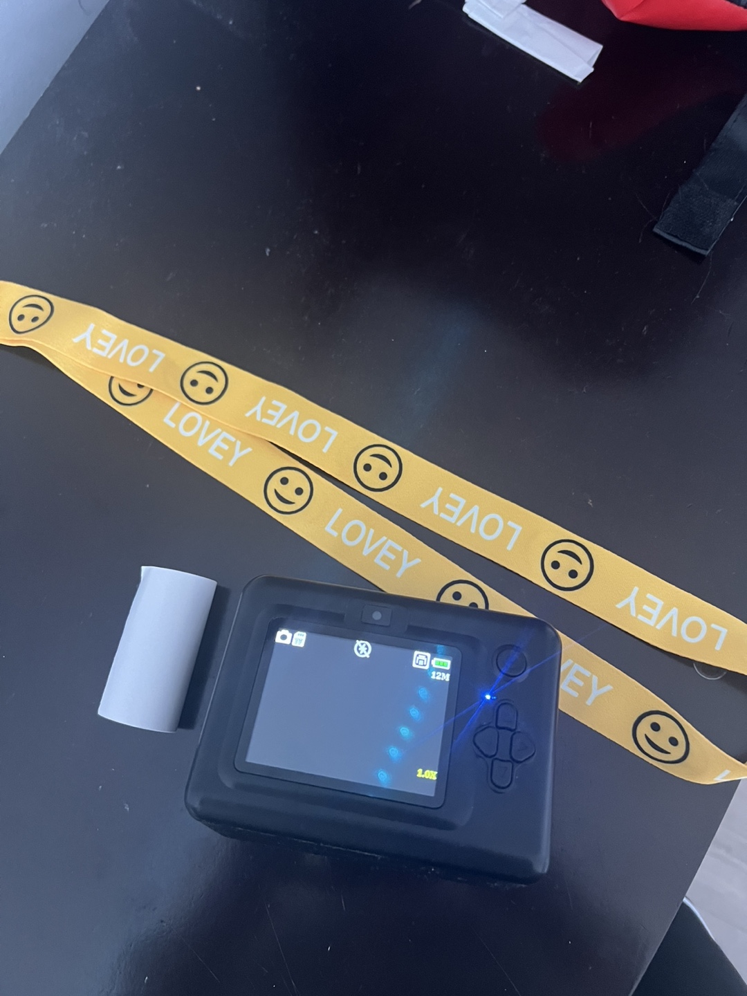 Instax Mini Camera with Rainbow Case & Lanyard