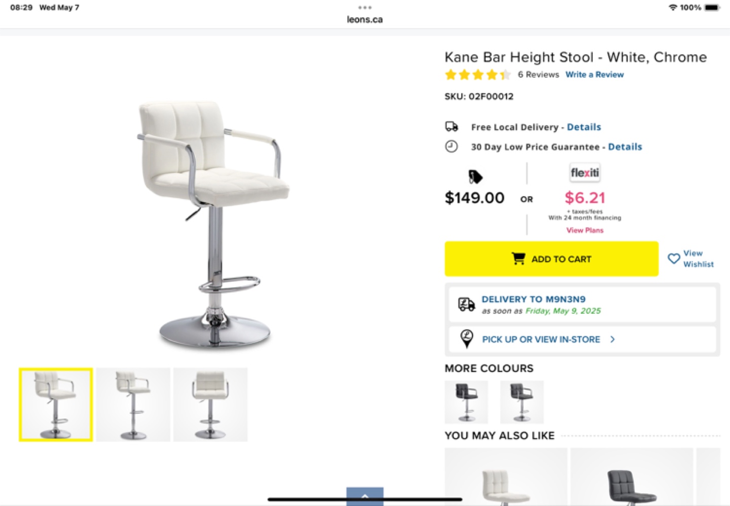 Three Leons Kane Bar Height Stools - Black - photo 2