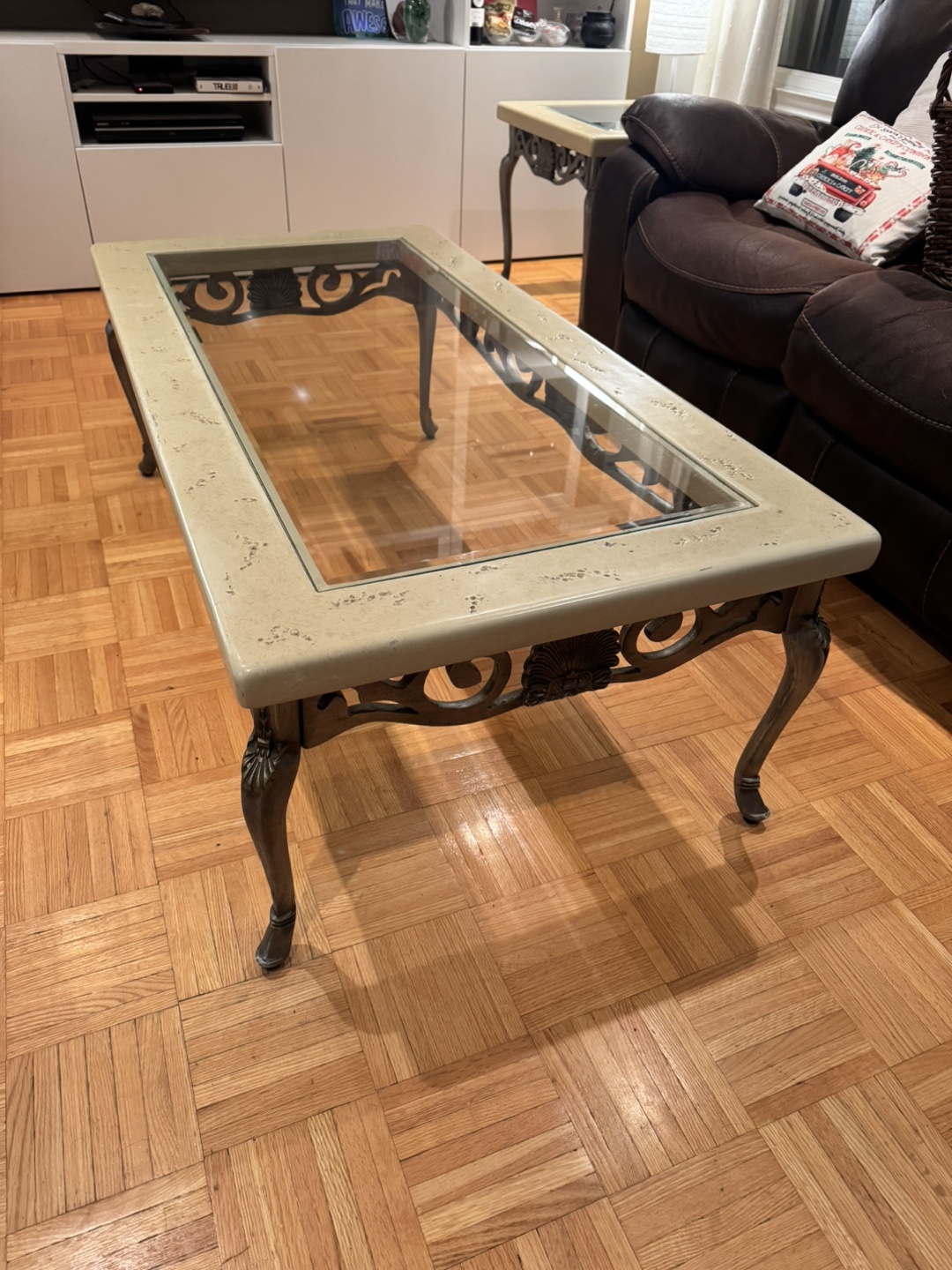 Three-Piece Glass-Top Coffee Table Set - photo 5