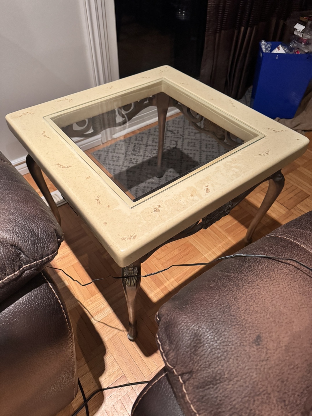 Three-Piece Glass-Top Coffee Table Set - photo 3