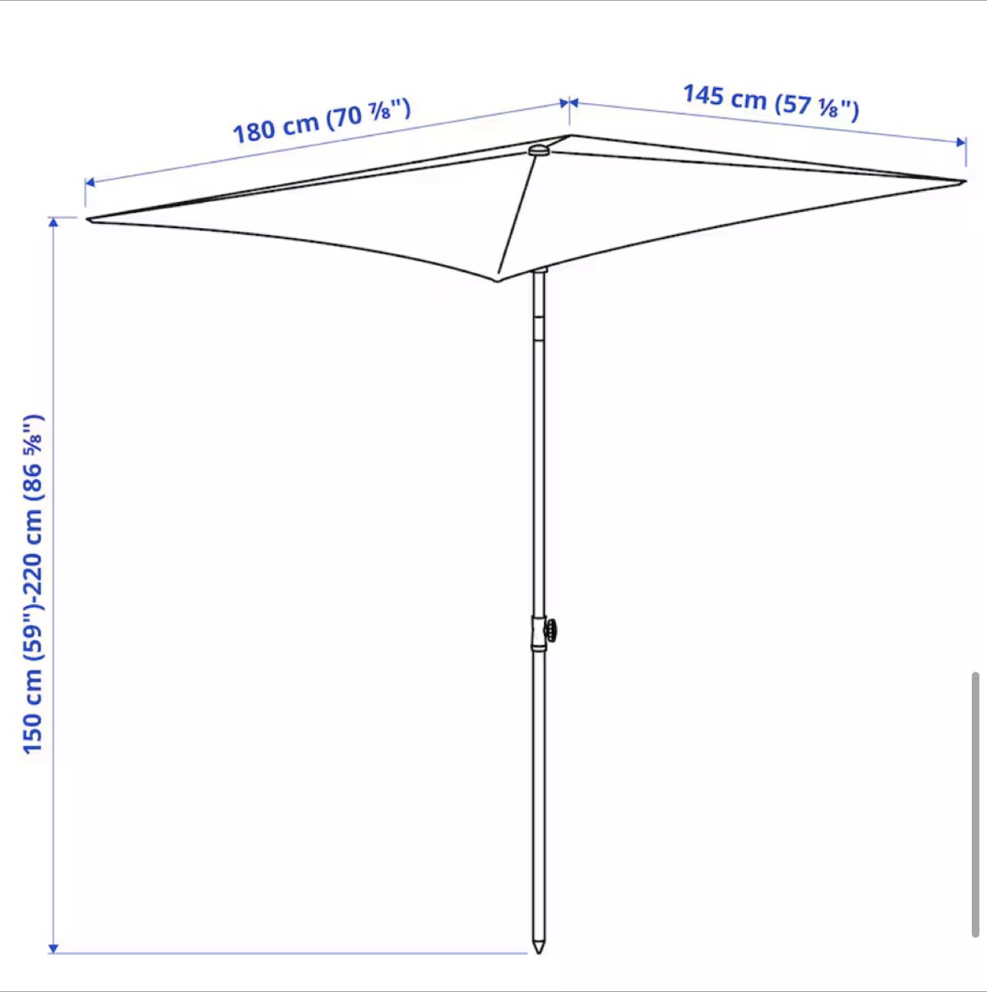 New IKEA TVETÖ Patio umbrella - Beige - photo 3