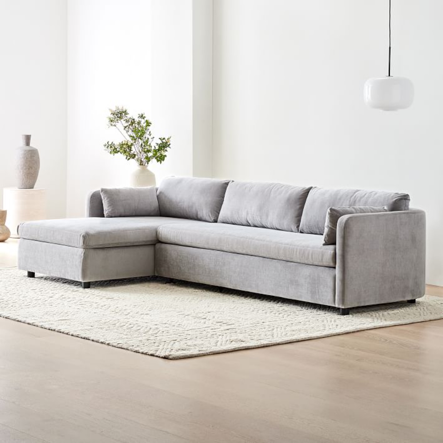 West Elm Gray Sectional Couch
